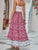 Full Size Tiered Printed Elastic Waist Skirt