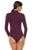 Full Size Ribbed Half Zip Long Sleeve Bodysuit