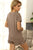 V-Neck Short Sleeve Top and Drawstring Shorts Lounge Set