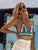 Contrast Halter Neck Swim Top