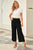 Drawstring Paperbag Waist Wide Leg Pants