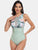 Cutout Printed Round Neck One-Piece Swimwear