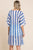 Cotton Bleu by Nu Lab Tied Striped Plunge Half Sleeve Cover-Up