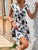 Printed Surplice Cap Sleeve Dress