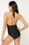 Marina West Swim Twisted Plunge Halter One Piece Swimsuit