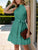 Frill Grecian Neck Tie Waist Mini Dress