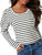 Striped Round Neck Long Sleeve T-Shirt