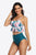 Tropical Print Ruffled Two-Piece Swimsuit