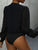 Ruched Surplice Long Sleeve Bodysuit