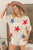 BiBi Popcorn Texture Star Pattern Lightweight Sweater