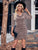 Glitter Ruched Cowl Neck Wrap Dress