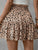 Frill Tied Printed Mini Skirt