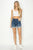 RISEN High Rise Cuffed Denim Shorts