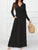 Pocketed Surplice Long Sleeve Maxi Dress