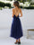 Backless Crisscross Sleeveless Midi Dress