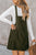 Pocketed Square Neck Wide Strap Overall Dress