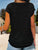 Full Size Half Zip Cap Sleeve T-Shirt