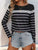 Striped Round Neck Long Sleeve T-Shirt