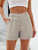 Roll Trim Half Elastic Waist Shorts