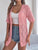 Openwork Open Front Half Sleeve Cardigan