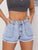 Raw Hem Pocketed Denim Shorts