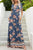 Printed Round Neck Short Sleeve Maxi Dress