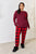 Zenana Full Size Plaid Round Neck Top and Pants Pajama Set