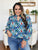 Double Take Full Size Printed Balloon Sleeve Blouse