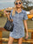 Button Up Short Sleeve Mini Denim Dress