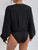 Surplice Ruched Long Sleeve Bodysuit