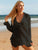 Pocketed Johnny Collar Long Sleeve Cover Up