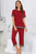 Round Neck Short Sleeve Top and Capris Pants Lounge Set