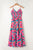 Printed V-Neck Maxi Cami Dress