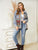 Collared Neck Dropped Shoulder Denim Jacket