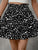 Frill Tied Printed Mini Skirt