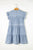 Ruffled Round Neck Cap Sleeve Denim Dress