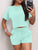 Full Size Round Neck Short Sleeve Top and Shorts Set