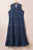 Tie Neck Sleeveless Denim Dress