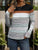 Striped Round Neck Long Sleeve T-Shirt