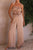 Ruffled Sleeveless Top and Wide Leg Pants Set