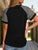 Full Size Contrast Round Neck Short Sleeve T-Shirt