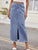 Slit Asymmetrical Waist Denim Skirt