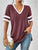 Contrast Trim V-Neck Short Sleeve T-Shirt