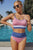 Color Block Spaghetti Strap Two-Piece Swim Set