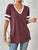 Contrast Trim V-Neck Short Sleeve T-Shirt