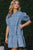 ODDI Washed Tiered Mini Denim Dress