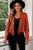 Fringe Trim Lapel Collar Cropped Blazer