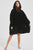 Lantern Sleeve Oversized Hooded Fuzzy Lounge Dress