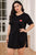 Plus Size Lace Trim V-Neck Short Sleeve Night Dress