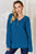 Basic Bae Full Size Ribbed Half Button Long Sleeve T-Shirt